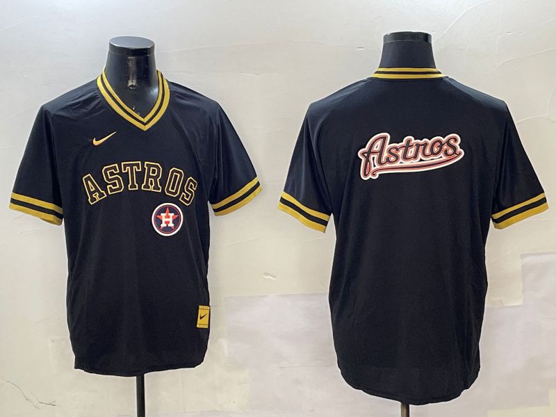 Men Houston Astros Blank Black Gold Game 2025 Nike MLB Jersey style 12->houston astros->MLB Jersey